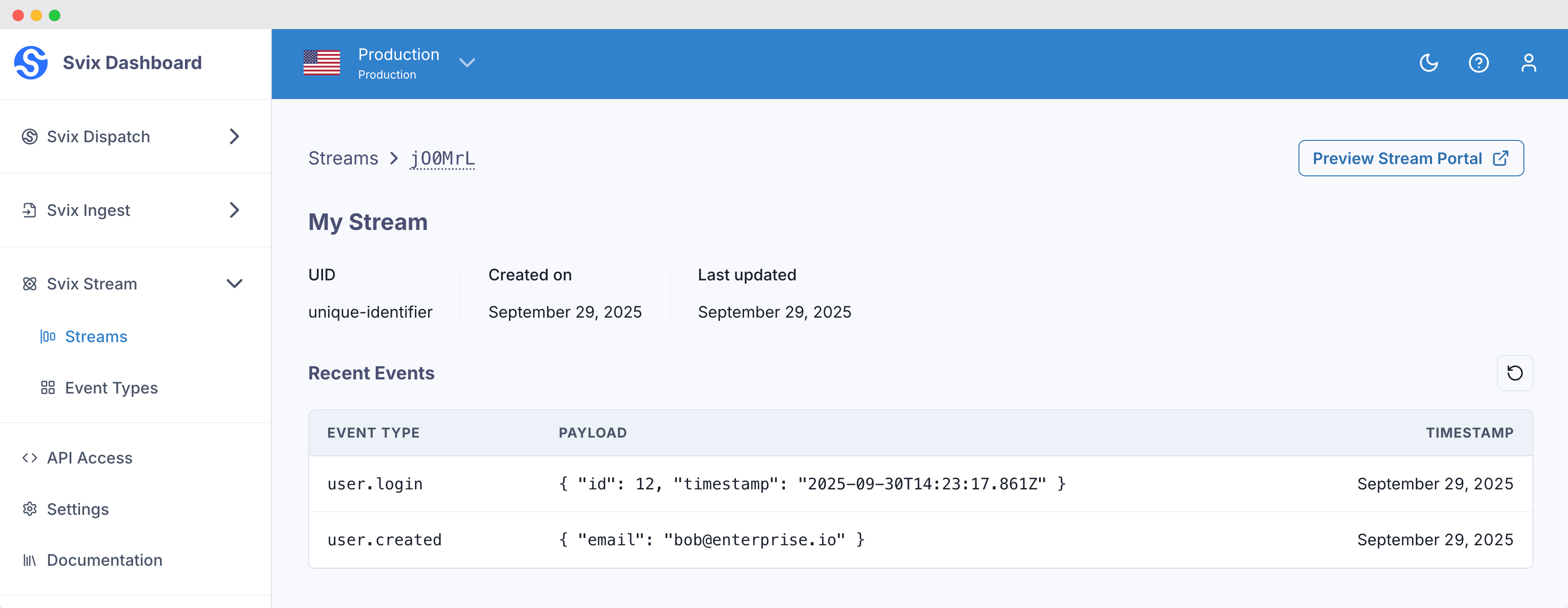 stream-recent-events